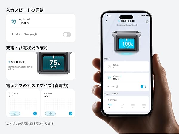 ANKER ポータブル電源SolixC800 Plus A1754511 Anker SOLIX C800 Plus Portable Power Station 1200W - Anker