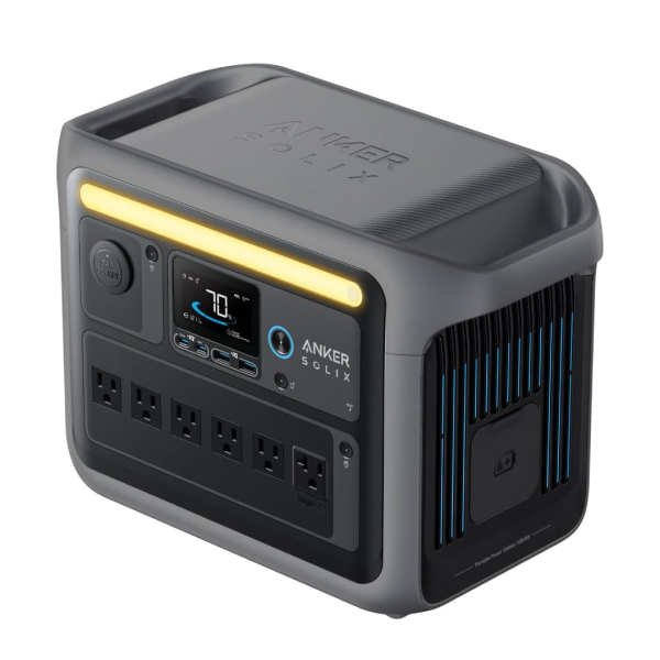 防災グッズ ポータブル電源 Anker Solix C1000 Portable Power Station 1056Wh 58分満充電 高出力AC 定格1500W グレー クーポン