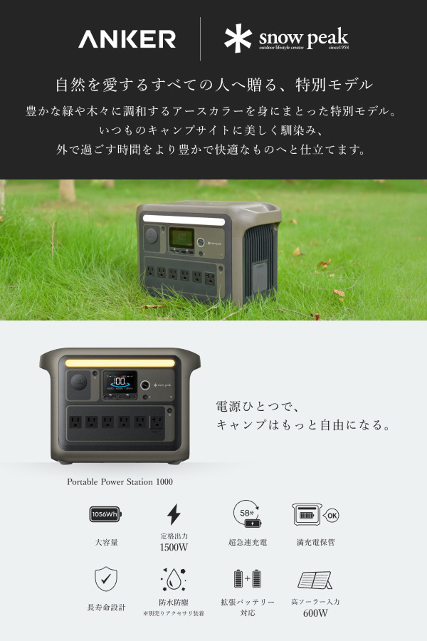Anker（アンカー） Portable Power Station 1000 ポータブル電源