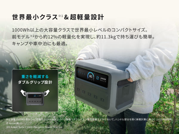 Anker（アンカー） ポータブル電源 Anker Solix C1000 Gen 2 Portable
