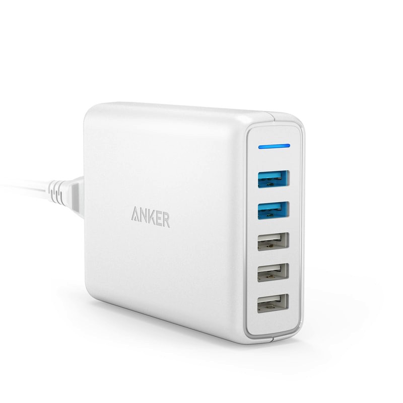 充電器 Anker PowerPort Speed 5 USB急速充電器 5ポート QC3.0 63W iPhone Android各種対応 海外対応  AC アダプター アンカー