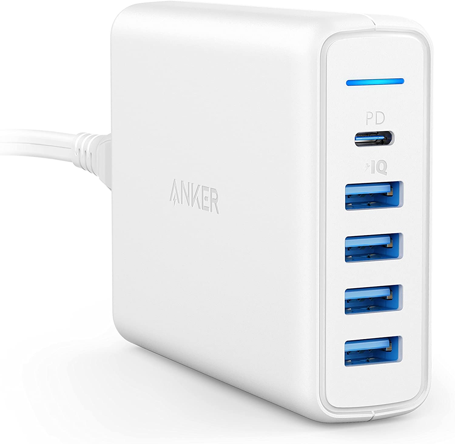 Anker PowerPort I PD - 1 PD & 4 PowerIQ(Power Delivery対応 60W 5ポート USB-C急速充電器)【PSE技術基準適合/USB PD対応/PowerIQ搭載】 アンカー｜ankerdirect