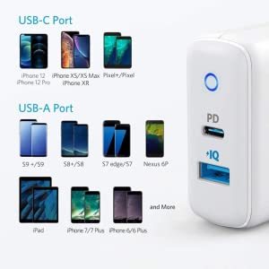 Anker PowerPort PD 2 20W PD対応 32W 2ポート USB-A & USB-C 急速充電