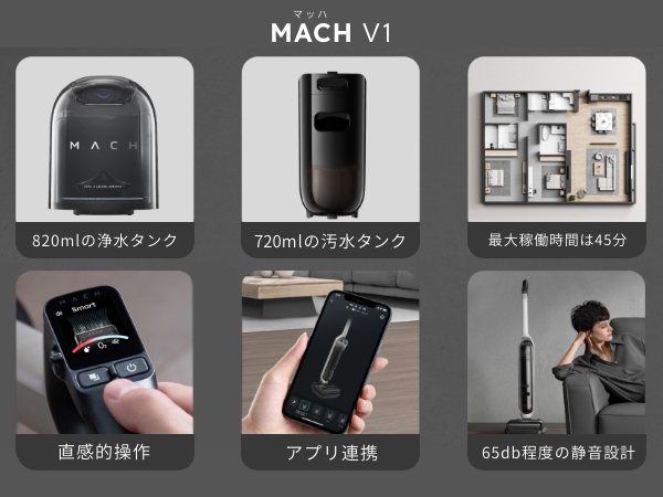 Anker MACH (マッハ) V1 (コードレス水拭き掃除機) 水拭き両用 Anker MACH (マッハ) V1 (コードレス水拭き掃除機) 水拭き両用