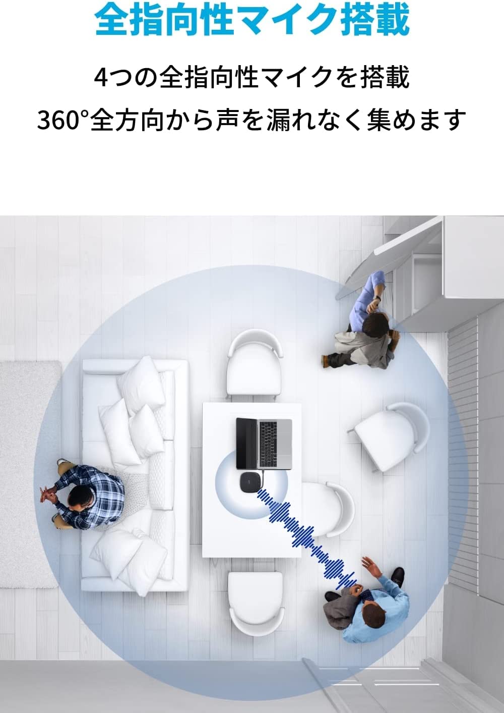 Anker 全指向性マイク搭載スピーカー Anker PowerConf | Bluetooth スピーカーフォンの製品情報 | Anker