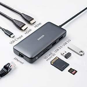 Anker PowerExpand 8-in-1 USB-C PD メディア ハブ 4K対応 複数画面 