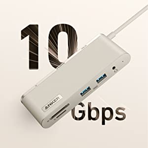 Anker 655 USB-C ハブ (8-in-1) 10Gbps 高速データ転送 USB-A