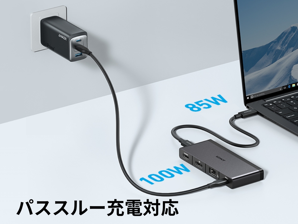 Anker 556 USB-C ハブ (8-in-1, USB4) 8K HDMIポート