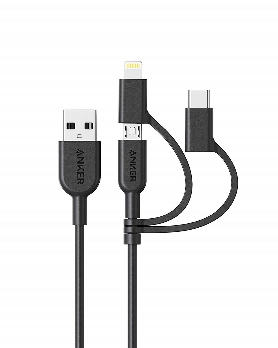 Anker PowerLine II 3-in-1 ケーブル ライトニングUSB/USB-C/Micro USB端子対応ケーブル Apple MFi認証取得 iPhone XS/XS Max/XR 対応 0.9m アンカー｜ankerdirect｜02