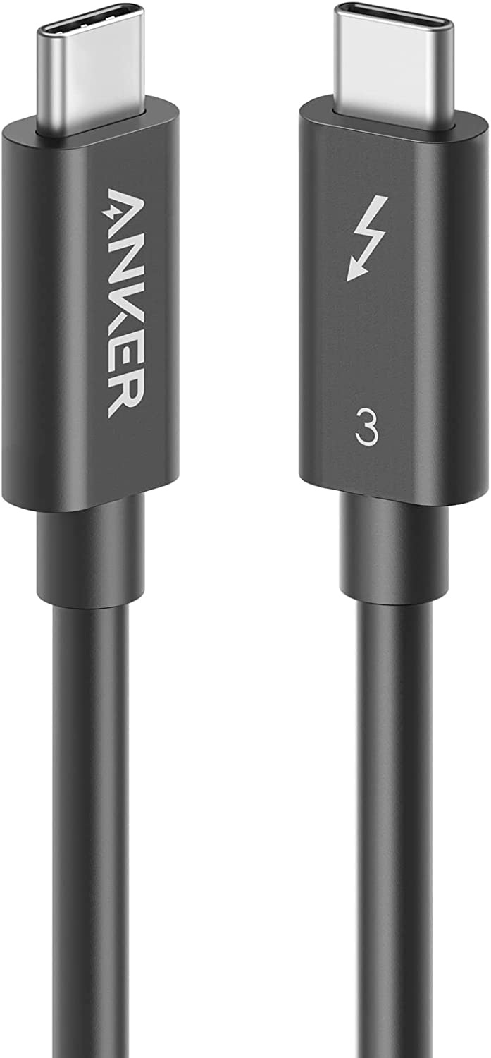 Anker USB-C & Thunderbolt 3 ケーブル (0.5m ブラック)【100W