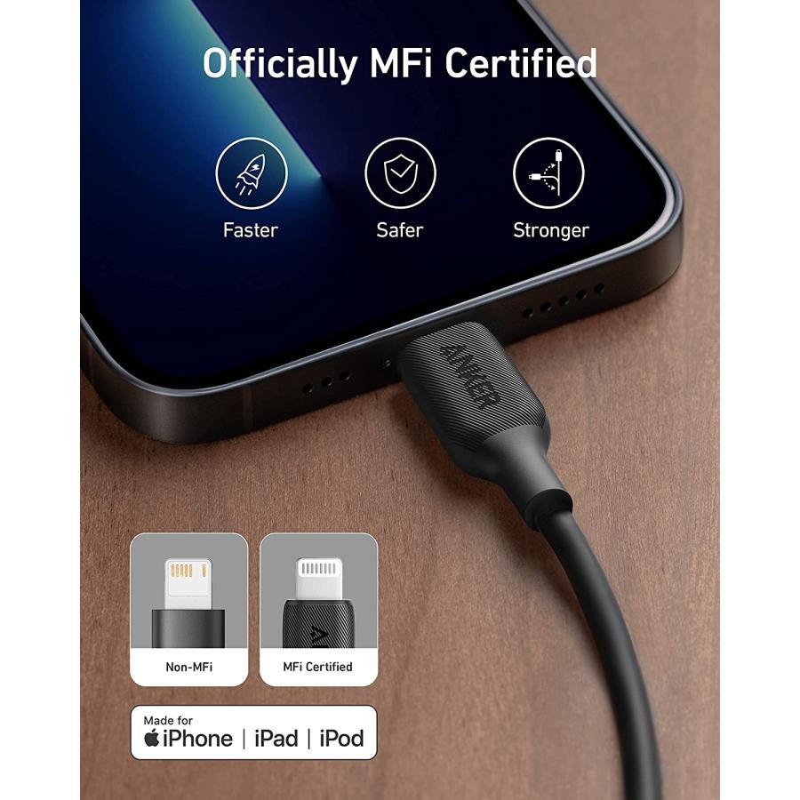 Anker PowerLine III USB-C & ライトニング ケーブル MFi認証 USB PD対応 急速充電 iPhone 13 / 13 Pro / 12 / SE(第3世代) 各種対応 (0.3m)｜ankerdirect｜05