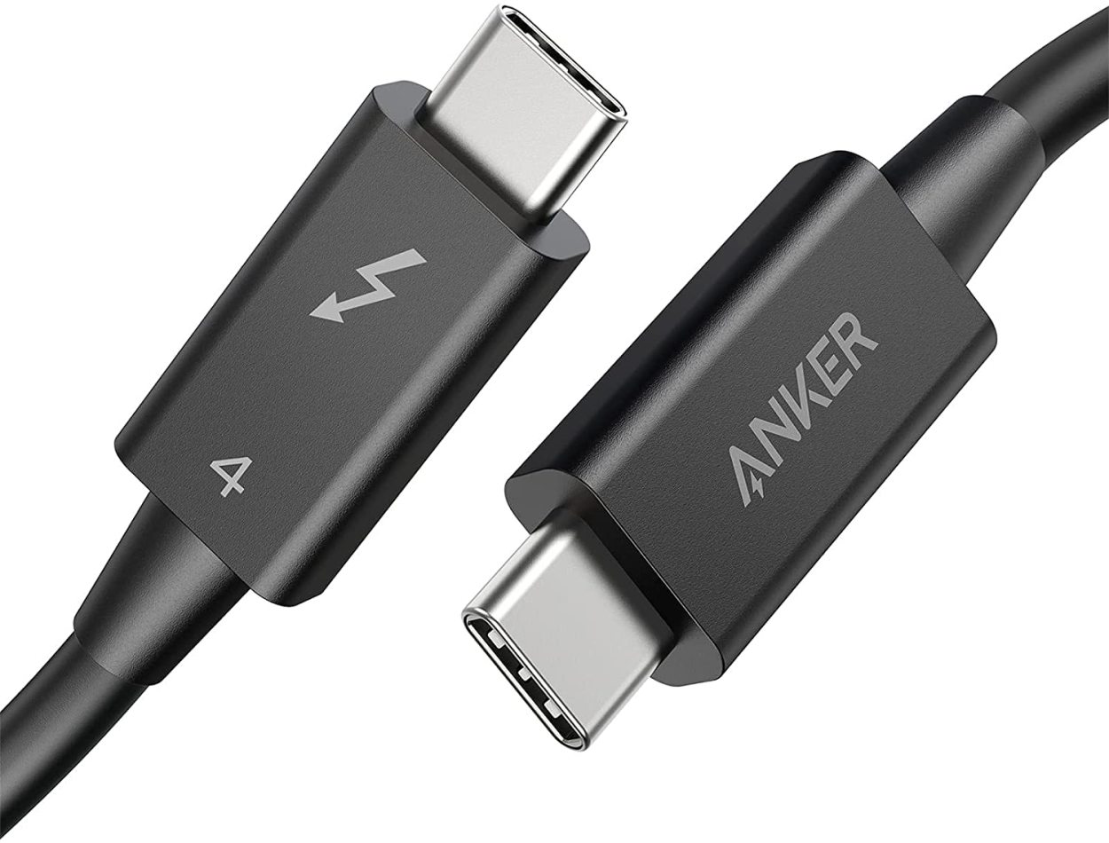 Anker USB-C & USB-C Thunderbolt 4 ケーブル 0.7m 100W出力 8K対応 40 Gbps 高速データ転送MacBook Air Pro iPad Pro 他対応 アンカー