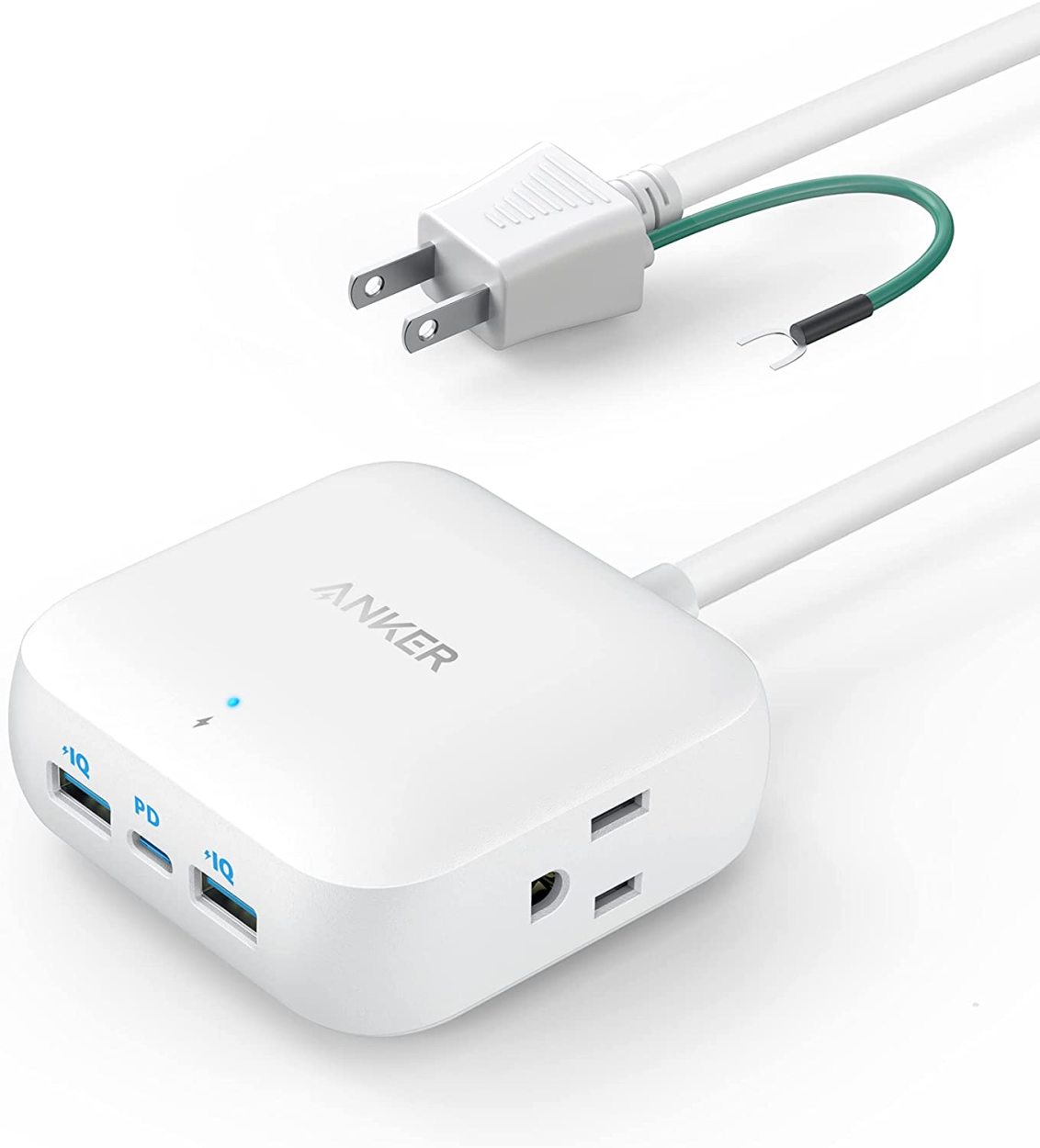 Anker PowerPort Strip PD 2 mini (USBタップ 電源タップ コンセント差込口 2口 USB-C 1ポート USB-A  2ポート 延長コード 1.5m) PSE技術基準適合 アンカー