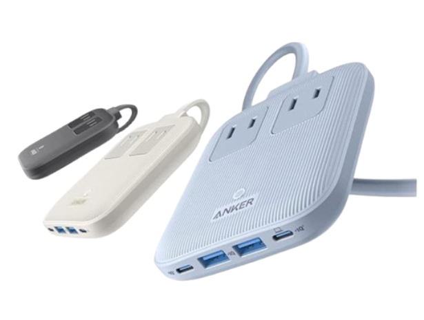 Anker Nano Charging Station (6-in-1, 67W) (USBタップ 電源タップ AC差込口 2口 USB-C 2ポート USB-A 2ポート 延長コード 1.5m) 【PSE技術基準適合】MacBook