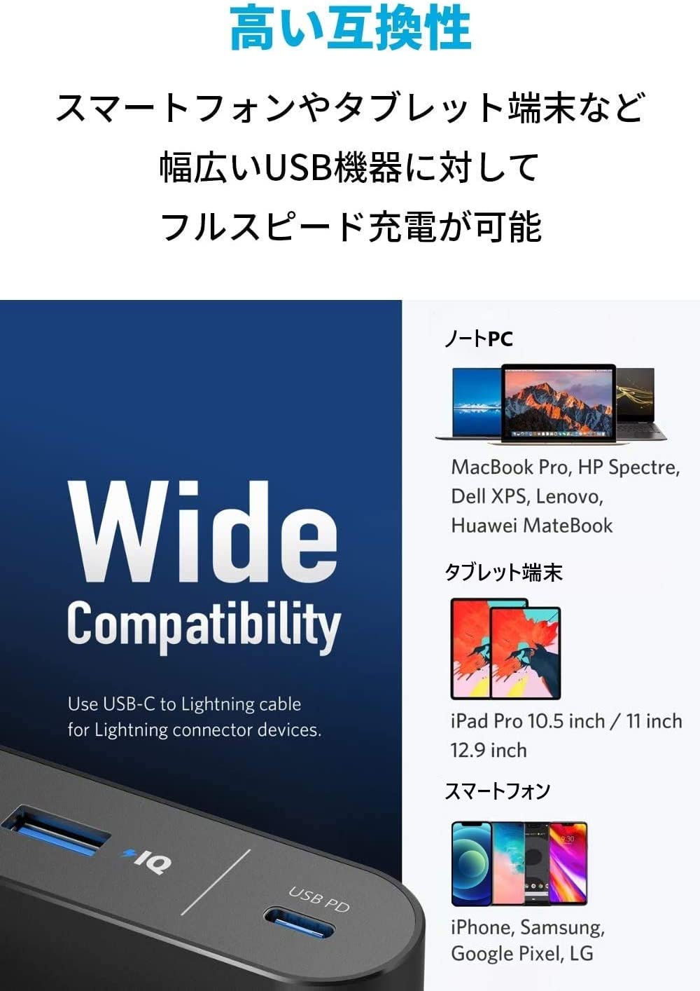 Anker モバイルバッテリー PowerCore+ 26800mAh PD 45W 2ポート