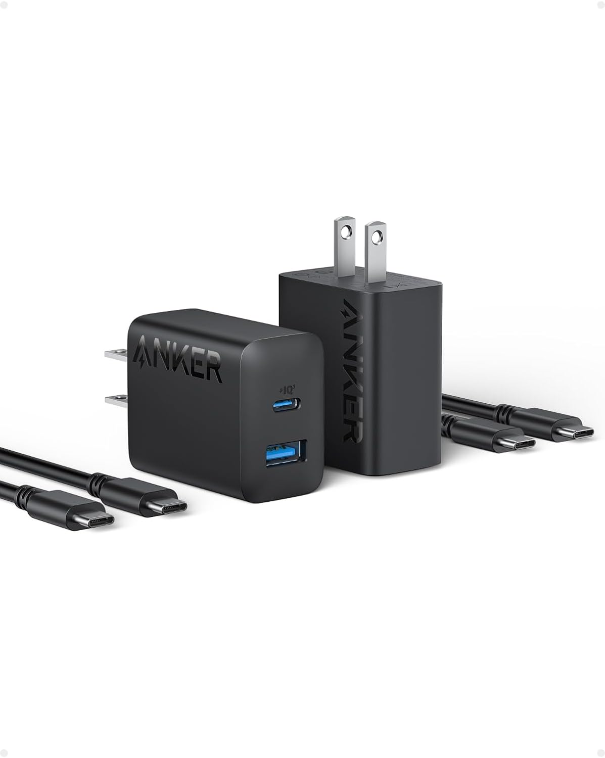 Anker Charger (20W, 2-Port) with USB-C &amp; USB-C ケーブ...