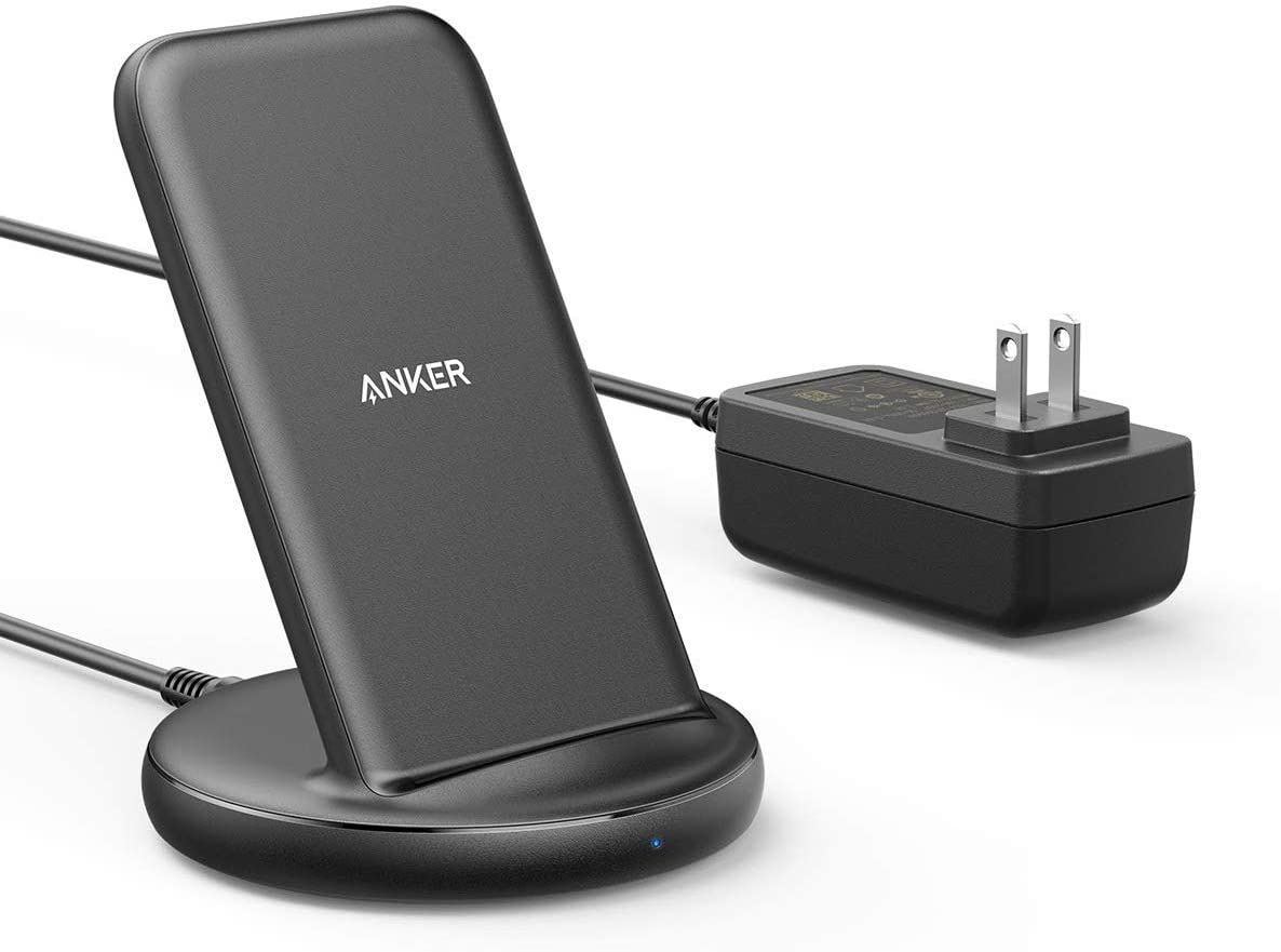 Anker PowerWave II Stand ワイヤレス充電器 ACアダプタ付属 Qi認証 iPhone 12   12 Pro Galaxy Pixel 各種対応 最大15W出力 (ブラック) アンカー