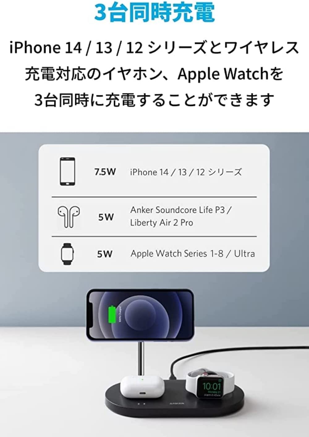 Anker（アンカー） Anker 533 Magnetic Wireless Charger (3-in-1