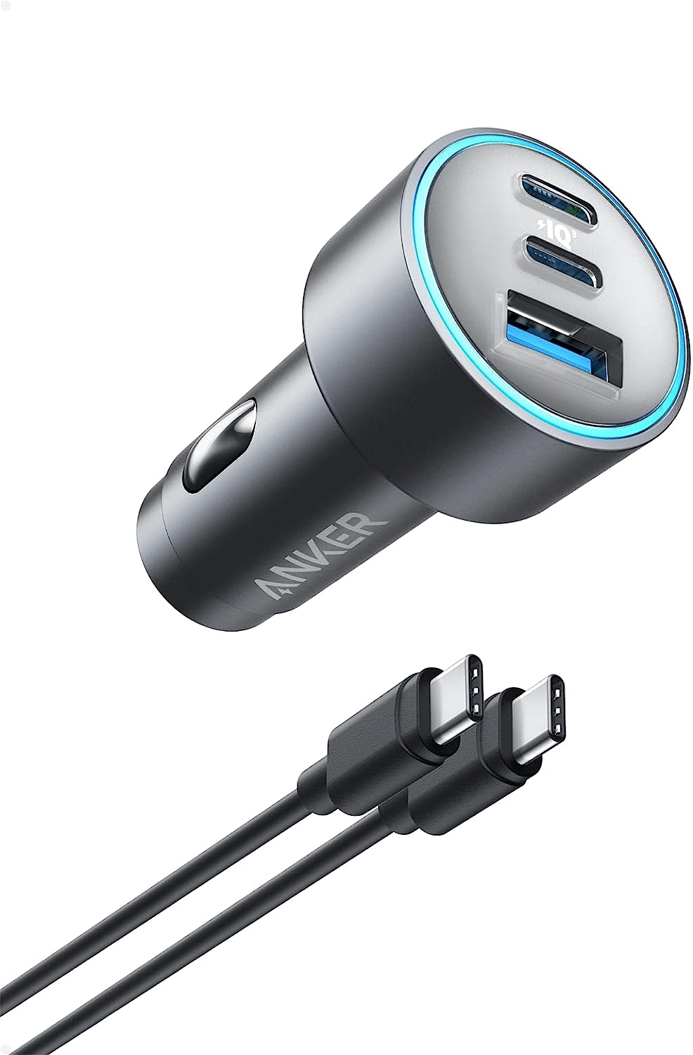 Anker 535 Car Charger (67W) with USB-C & USB-C ケーブル (PD対応 67W 3ポート USB-C カーチャージャー)
