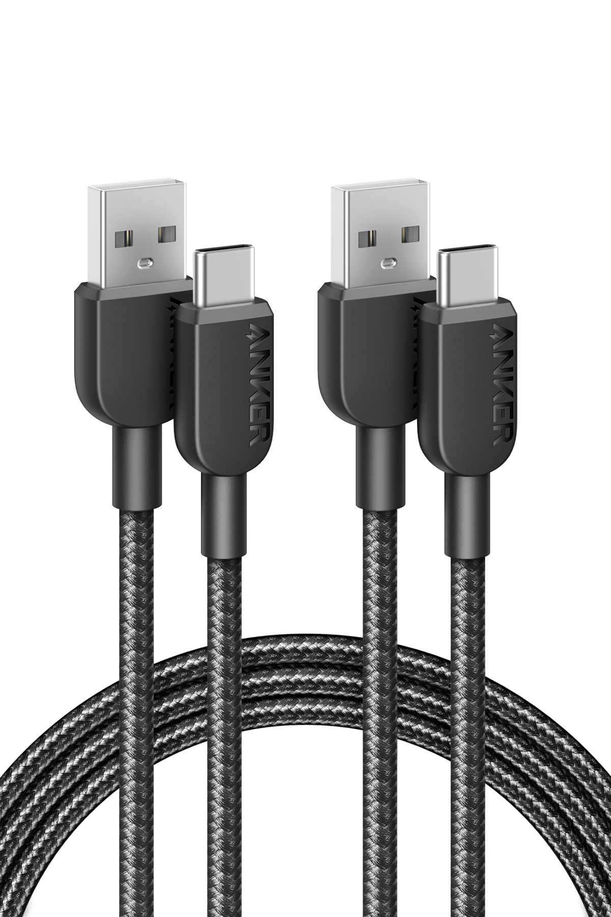 Anker 310 高耐久ナイロン USB-C & USB-A ケーブル USB 2.0 フルスピード充電 Galaxy Note 10 Note 9 / S10+ S10、LG V30各種対応 (1.8m 2本セット) | Anker | 01