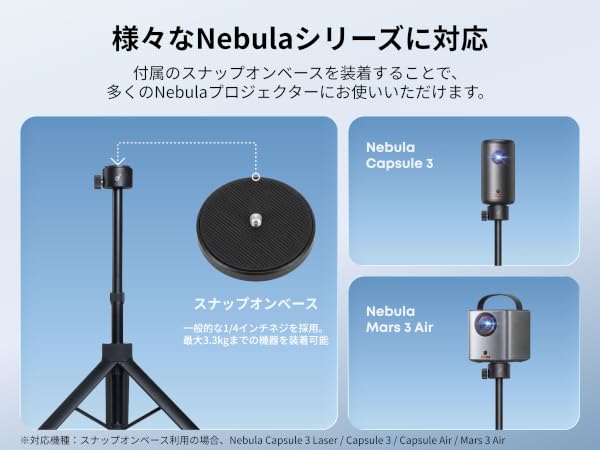 Soundcore（Anker） Anker Soundcore Nebula 公式三脚スタンド 高さ
