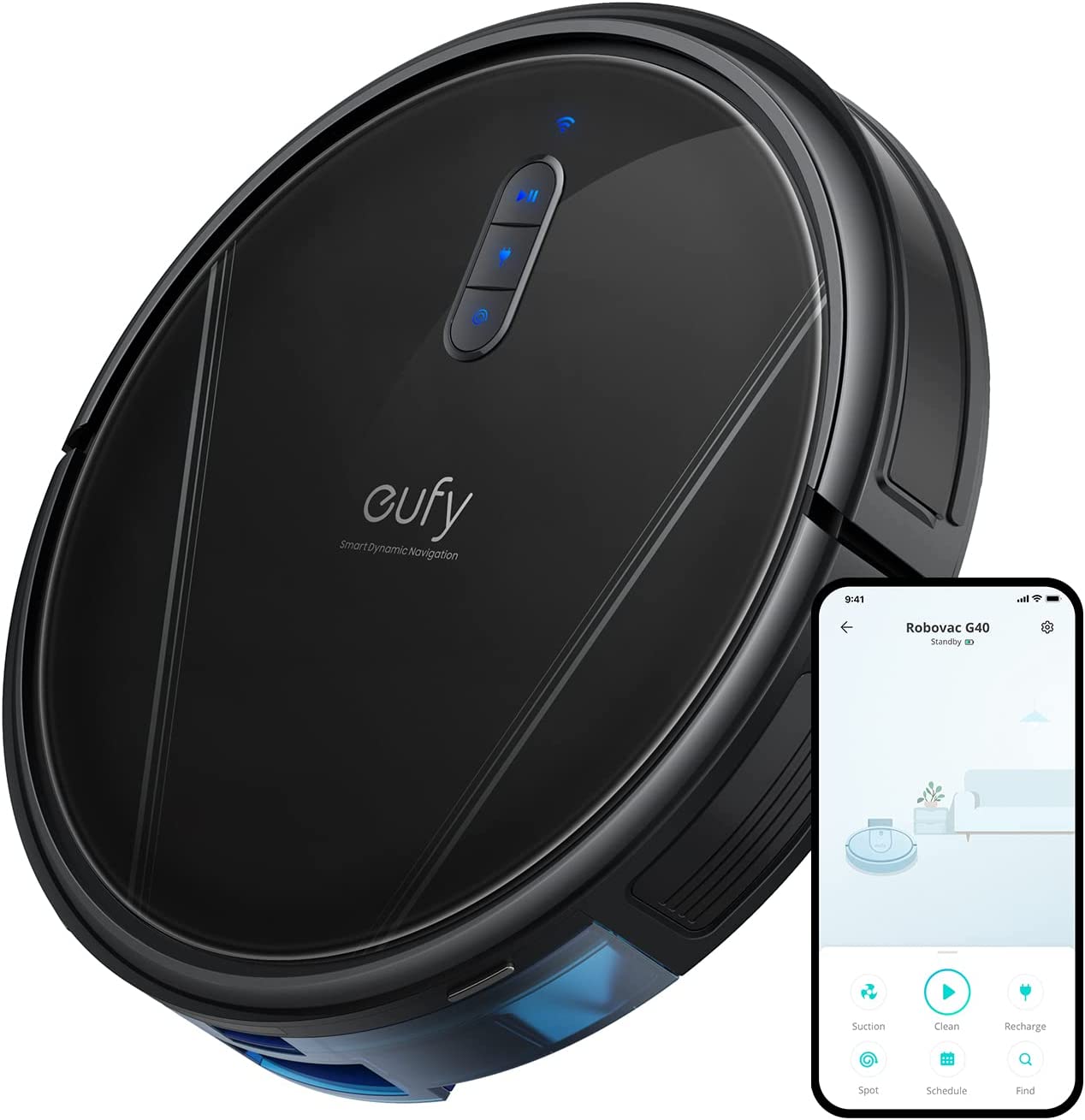 Anker Eufy Clean (ユーフィクリーン) G40 (ロボット掃除機) 薄型設計