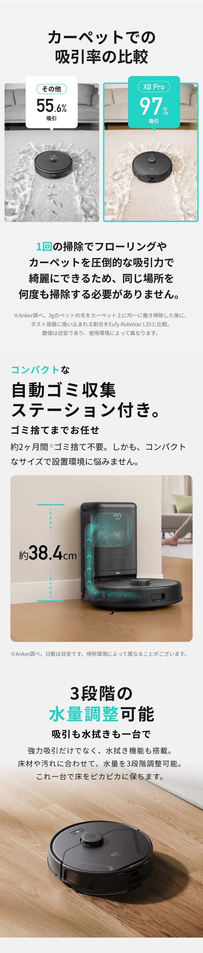 Anker ロボット掃除機 Eufy Clean (ユーフィクリーン) X8 Pro Anker ロボット掃除機 Eufy Clean (ユーフィクリーン) X8 Pro