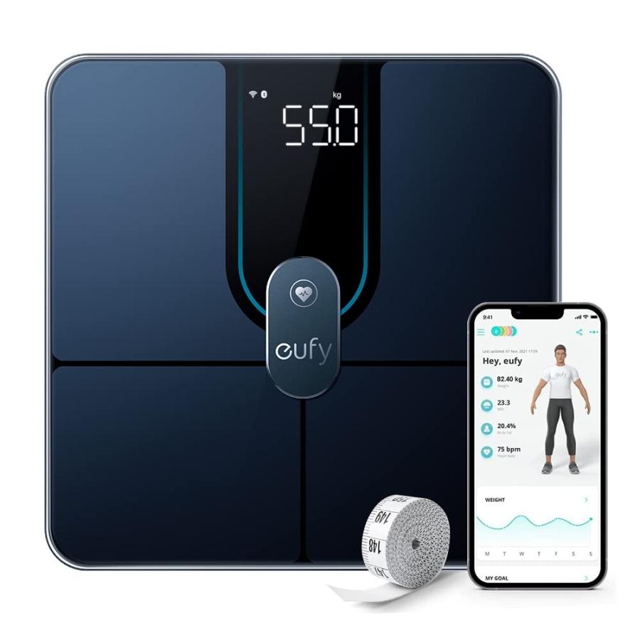 Anker Eufy (ユーフィ) Smart Scale P2 Pro（体重体組成計）アプリ対応 Fitbit連携 体脂肪率 BMI 心拍数 筋肉量 基礎代謝量 水分量 3Dモデル アンカー ユーフィ｜ankerdirect｜02
