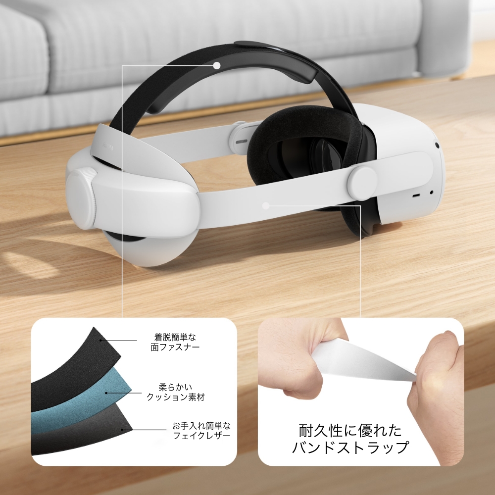 Anker Head Strap for Oculus Quest 2【Meta Quest 2/簡単装着/サイズ 