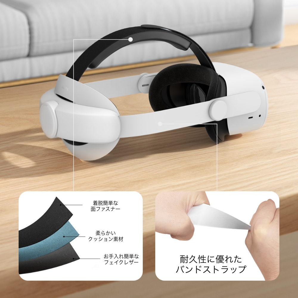 Anker Head Strap for Oculus Quest 2【Meta Quest 2/簡単装着/サイズ