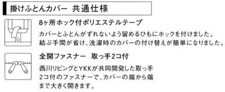 西川羽毛布団用上質カバーリング・24Plusインド綿