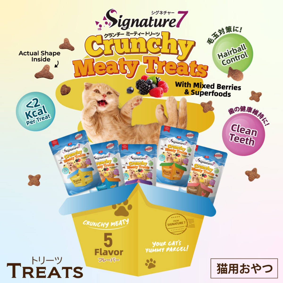 Signature7（シグネチャー7） 猫用おやつ クランチーミーティー 
