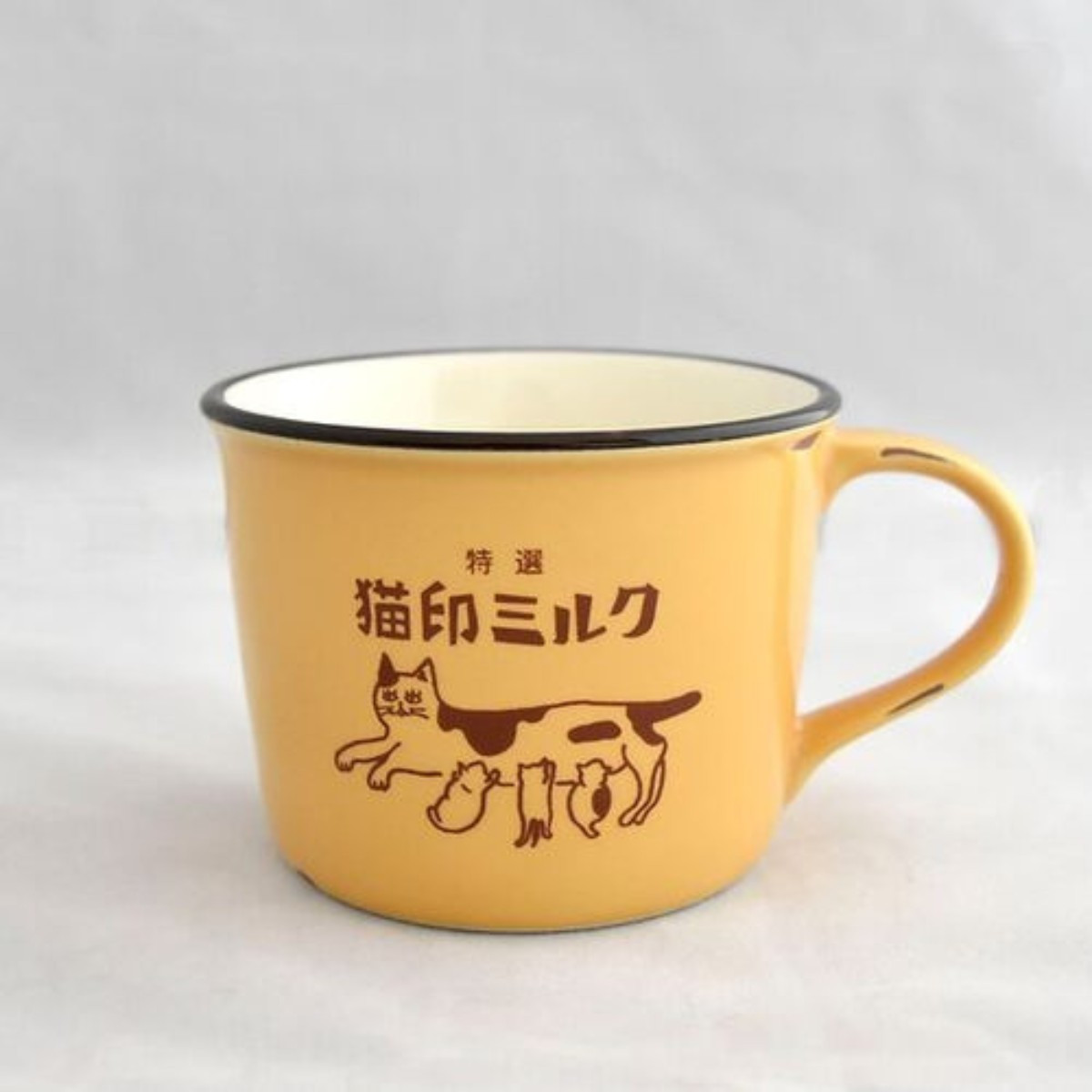 マグカップ 猫印ミルク 星羊社 美濃焼 ホーロー風 330ml 個箱入り 日本