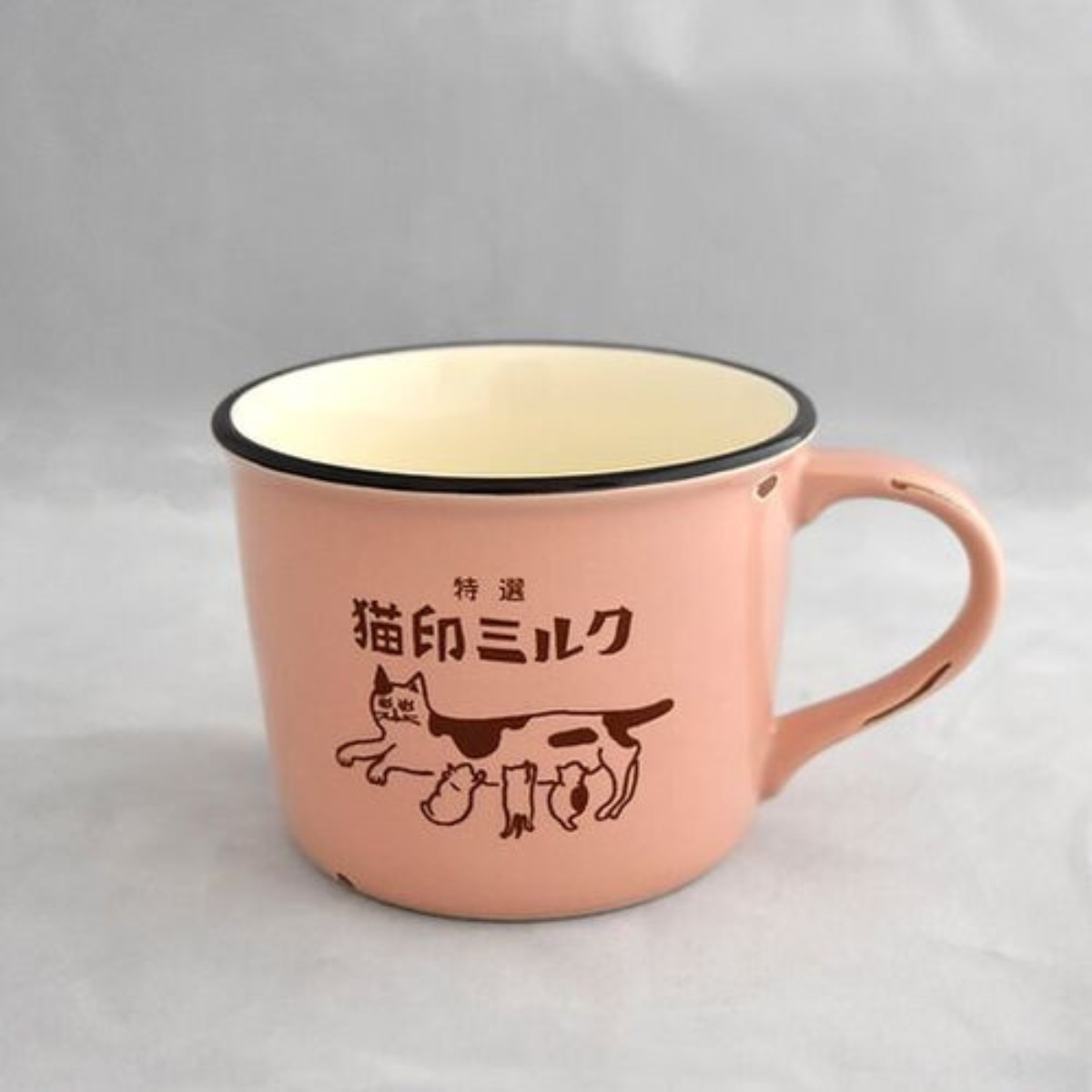 マグカップ 猫印ミルク 星羊社 美濃焼 ホーロー風 330ml 個箱入り 日本