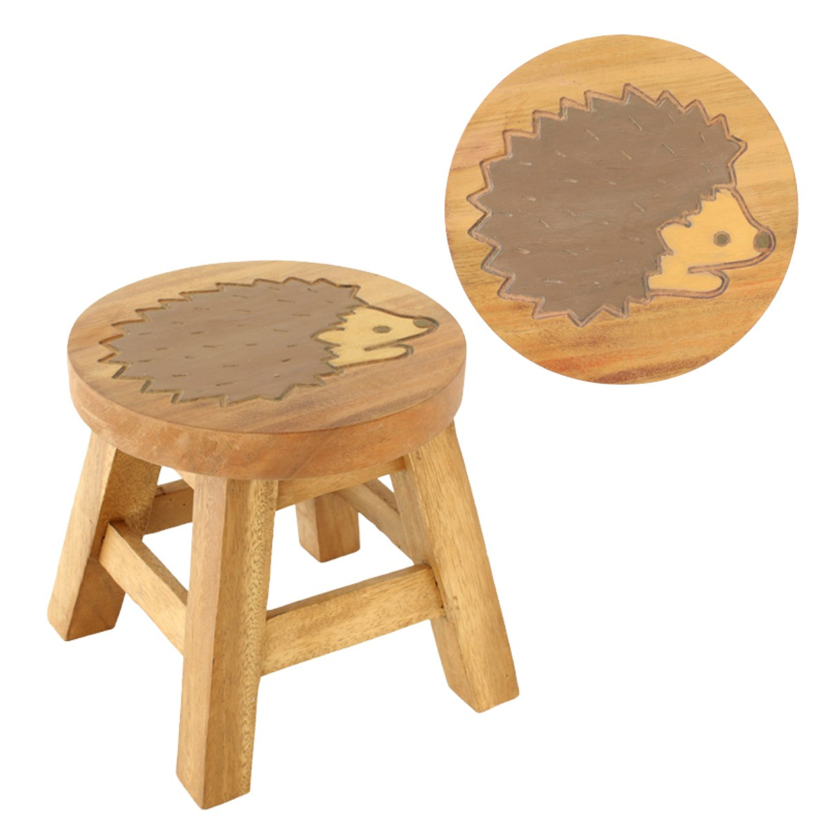 ラウンドスツール 木製 アカシア 椅子 いす イス 北欧 インテリア雑貨