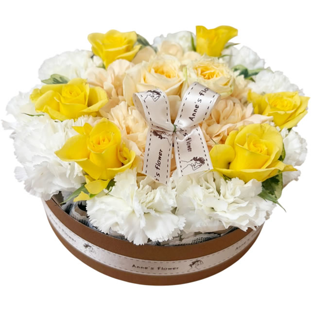 ギフト プレゼント 花 誕生日 アン オリジナル フラワーケーキ アレンジメント 敬老の日 ひまわり カーネーション バラ お祝い 贈り物 爆買 | アンのお花屋さん | 02