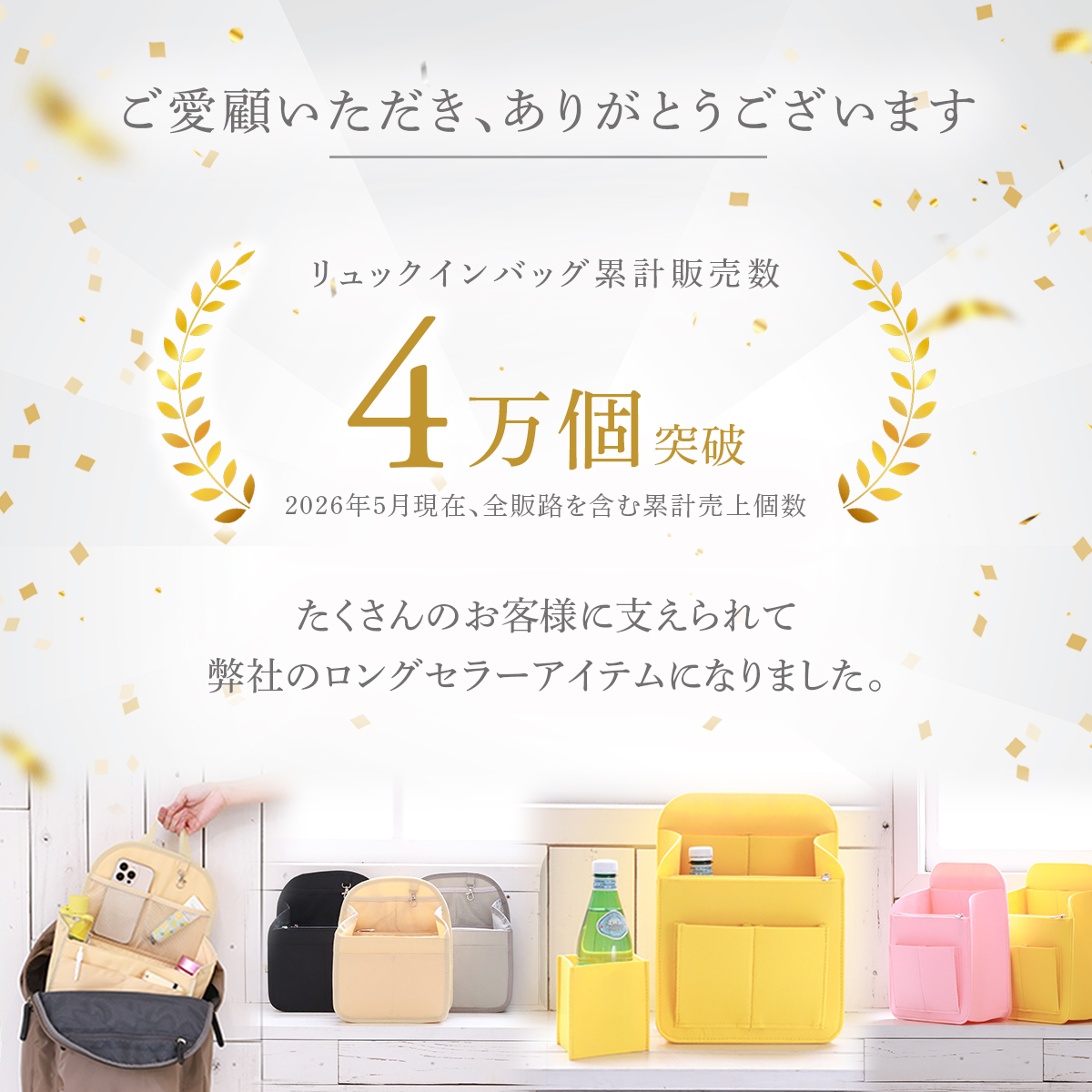 Annekor（アンコール） バッグインバッグ リュック 縦型 自立 A4