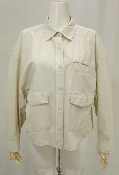 春夏SALE【ローブ/パシオーネ/年間物/526404/40%OFF】綿タイプライター製品洗いリラックスシャツジャケットラウンドヘムコクーンヒップ丈/sps/9i52/1i11b771xx ROBE 春夏SALE【ローブ/パシオーネ/年間物/526404/40%OFF】綿