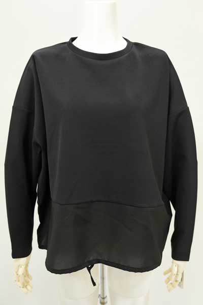 春夏SALE【ディニテコリエ/年間物/定番/80254047/50%OFF】ポリストレッチ梨地ジョーゼットワイドボディ＋裾シフォン切替＆ドロスト/sph/spt/9i51b161xx Dignite collier 春夏SALE【ディニテコリエ/年間物/定番