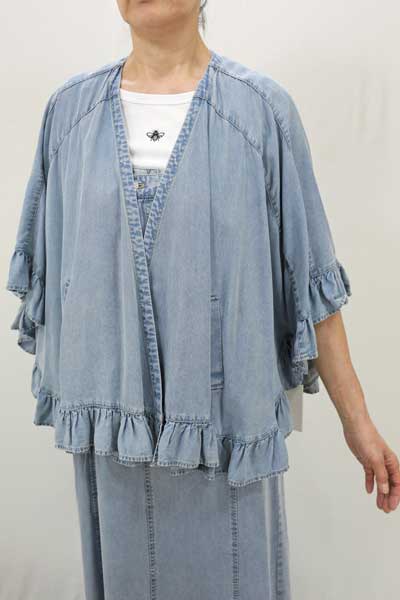 ayane 春夏値下げ【アヤン/826526/30%OFF】テンセルデニムVネック