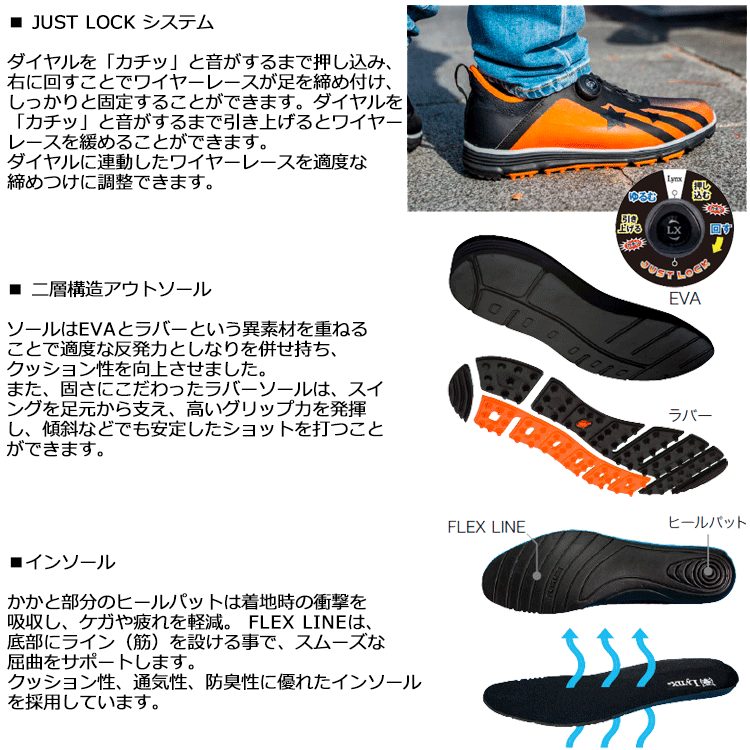 Lynx（リンクス） シリーズ8 SK-56 スパイクレス ゴルフシューズ