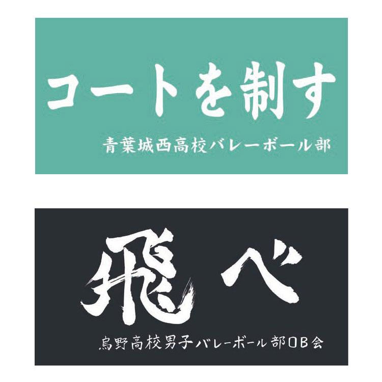 メール便配送 【選べる2枚セット】 ハイキュー!! 公式グッズ 横断幕 ハンドタオル ハーフサイズ 25×12.5cm｜annexsports｜04