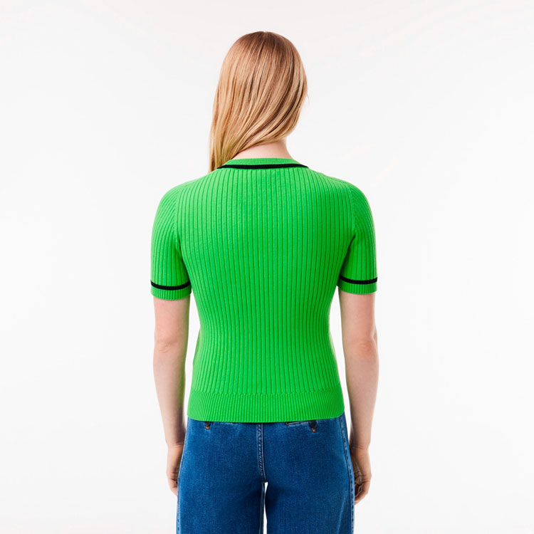 ラコステ 3Dニット Tシャツ LACOSTE AF6946-10 レディース 半袖 LACOSTE クリアランスセール ラコステ 半袖 3DニットTシャツ