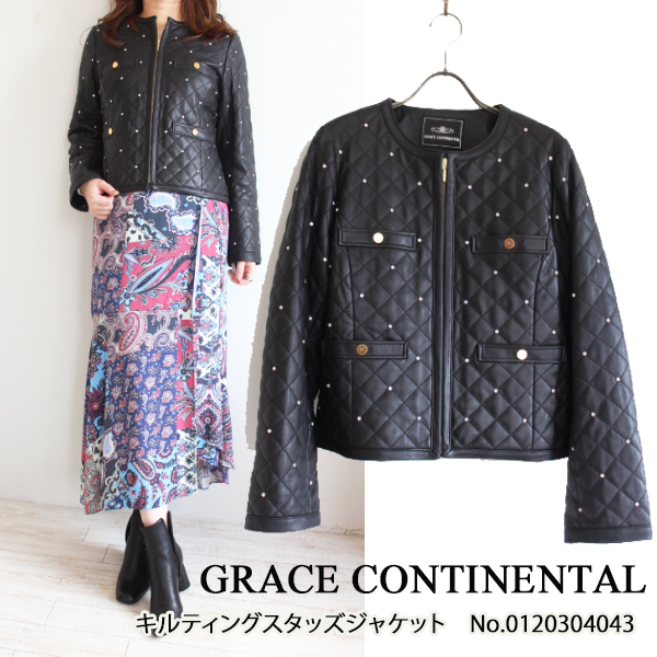 SALE セール 0120304043 GRACE CONTINENTAL キルティングスタッズ