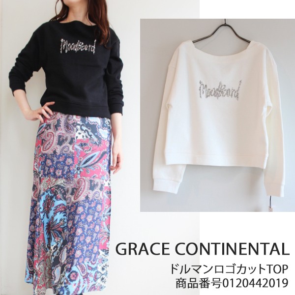 SALE セール 0120442019 GRACE CONTINENTAL ドルマンロゴカットトップ