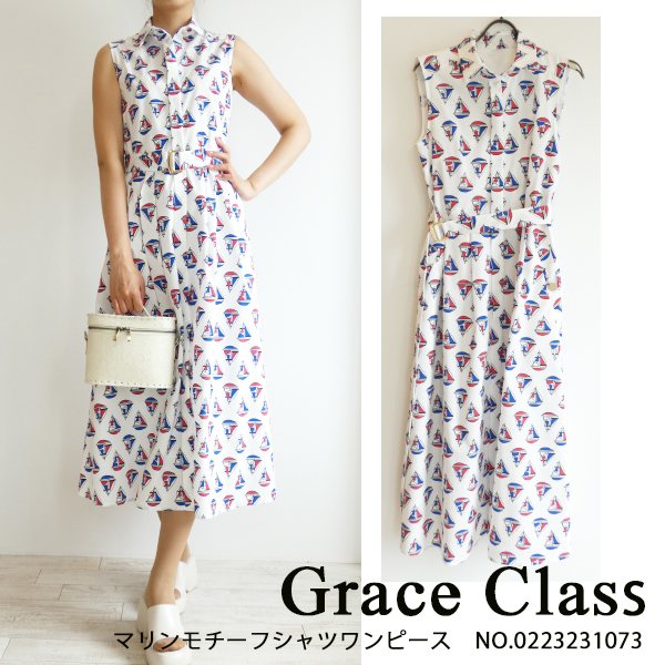 0223231073,Grace Class,グレースクラス,マリンモチーフシャツ