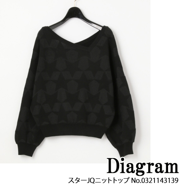 SALE セール 0321143139 Diagram スターJQニットトップ GRACE