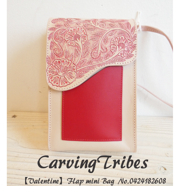 0424182608,【Valentine】Flap mini Bag Carvingtribes,カービング