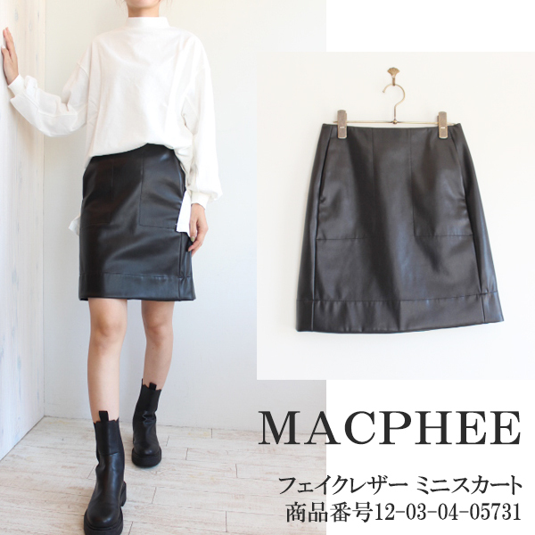 期間限定10％OFF 12-05-04-05731,MACPHEE,フェイクレザーミニ