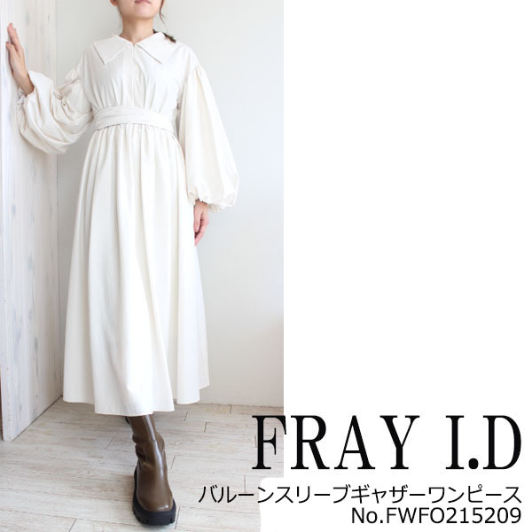 SALE 30%OFF FWFO215209,FRAY I.D,バルーンスリーブギャザーワンピース 
